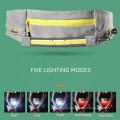 New Waterproof TYPE-C Rechargeable Running Led Waist Bag Pack Outdoor Sports Belt Bag Night Warning Visible Fanny Pack Light